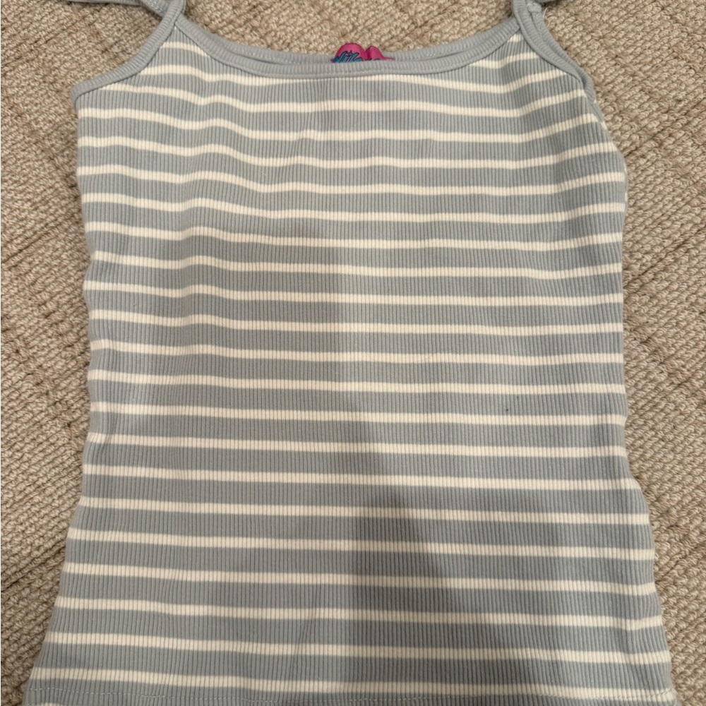 Edikted Blue and White Striped Tank Top